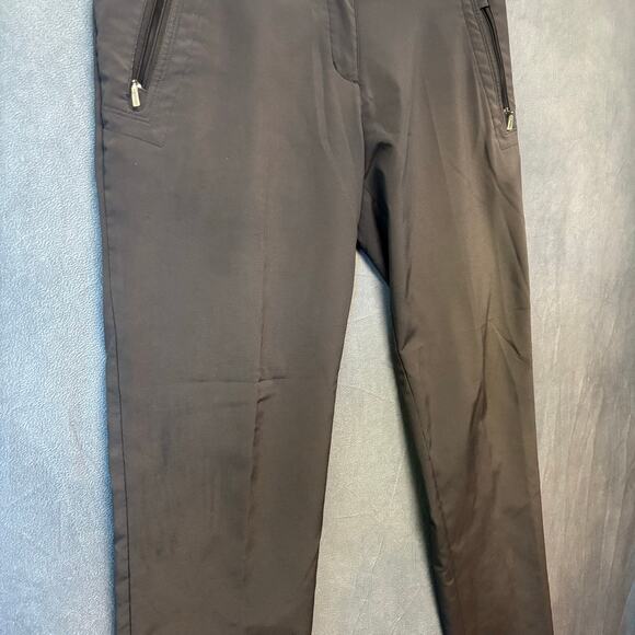 Adidas Golf Performance Trousers Zipper Pockets Womens Size 8 Preppy Windbreaker - Picture 6 of 13